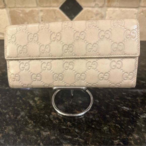 Gucci Guccissima Leather Script Flap Continental Wallet - Picture 4 of 10